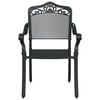 vidaXL Trädgård Stol 2 pcs Svart 55 x 56.5 x 91cm Aluminium