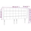 vidaXL Sänggavel med kanter mörkbrun 183x23x118/128 cm tyg