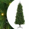vidaXL Julgran med 300 LED-lampor med stativ Gr&ouml;n 240 cm PE
