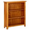 vidaXL Bokhylla 3 hyllor 70x22,5x82 cm massiv ek