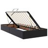 vidaXL F&ouml;rvaringss&auml;ng med madrass Svart 200 x 200 cm Konstl&auml;der