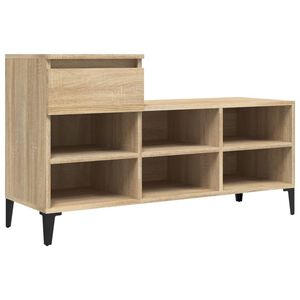 vidaXL Skohylla sonoma-ek 102x36x60 cm konstruerat tr&auml;