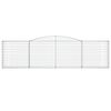 vidaXL Gabioner bågformade 15 st 400x30x100/120 cm galvaniserat järn