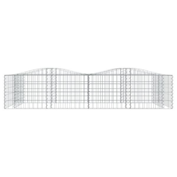 vidaXL Upphöjd planteringsgabion 200x100x50 cm galvaniserat järn