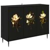 vidaXL Sideboard BREMEN Svart ek 102 x 33 x 76 cm Konstruerat tr&auml;