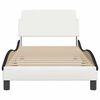 vidaXL Bed Frame "Dover" White&Black 80x200 cm Faux Leather