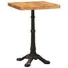 vidaXL Bistrobord 50 x 50 x 76 cm Massivt mangotr&auml; Brun Fyrkantig