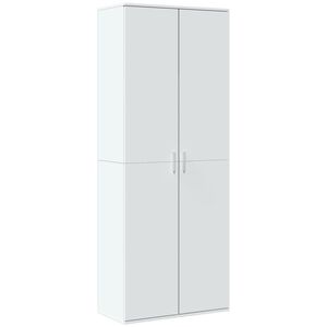 vidaXL H&ouml;gsk&aring;p vit 70x35x180 cm konstruerat tr&auml;
