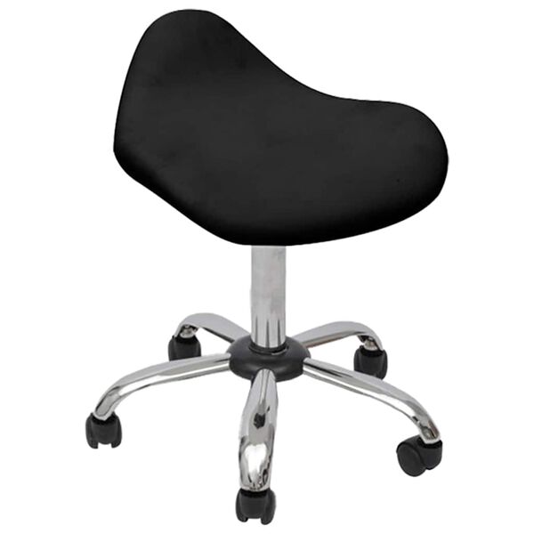 vidaXL Salong Spa Pall Svart 50 x 50 x (58,5-74,5) cm Konstl&auml;der