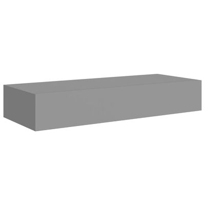 vidaXL Väggmonterad låda 2 st grå 60x23,5x10 cm MDF