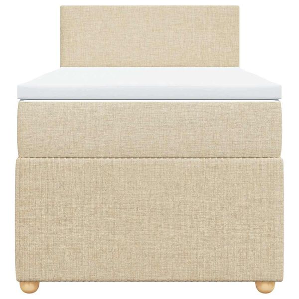 vidaXL Rams&auml;ng med madrass gr&auml;ddvit 90x200 cm tyg