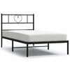 vidaXL S&auml;ngram med huvudgavel metall svart 100x200 cm