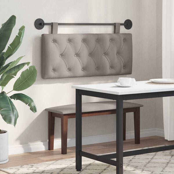 vidaXL H&auml;ngande Huvudgavel V&auml;ggmonterad Taupe 110 x 55 x 7 cm tyg