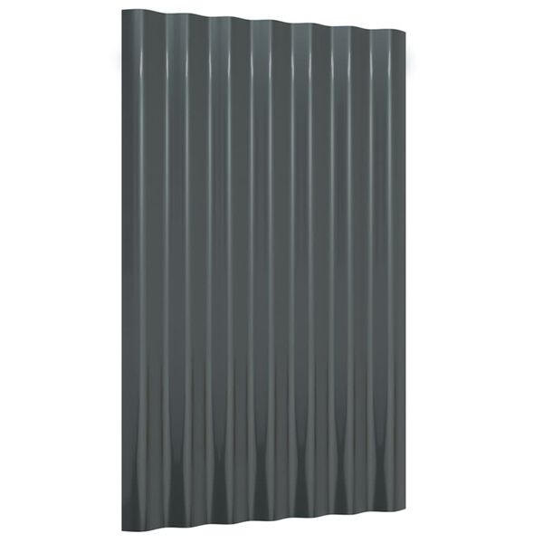 vidaXL Takpl&aring;t 36 st galvaniserat st&aring;l antracit 60x36 cm