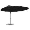 vidaXL Trädgårdskantileverparasol Svart 372 x 198 x 243 cm
