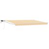 vidaXL Manuell utdragbar markis med LED-lampor 4,5 &times; 3 m