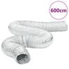 vidaXL Ventilationskanal aluminium 6 m &Oslash;12,5 cm