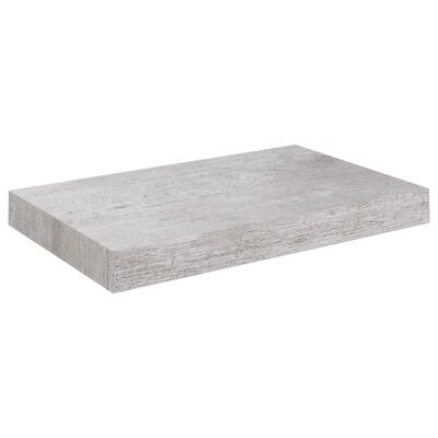 vidaXL Svävande vägghylla betonggrå 23x23,5x3,8 cm MDF