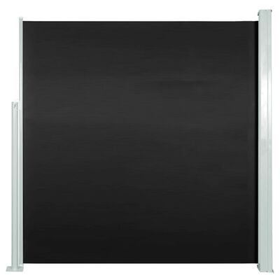 vidaXL Infällbar sidomarkis 140 x 300 cm svart