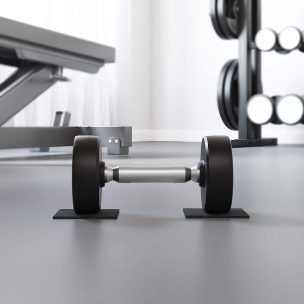 vidaXL Gummigranulat uteplatsplatta Svart 9 x 9 x 0,3 cm Gummi