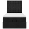 vidaXL Ottoman s&auml;ngram med madrass svart 90x190 cm tyg