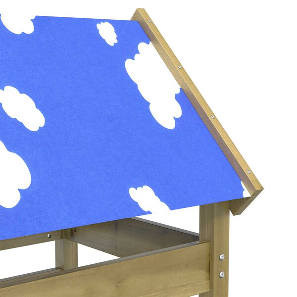 vidaXL Lekstapel Brun 52.5 x 85 x 239 cm Massiv Impregnerat Tr&auml;