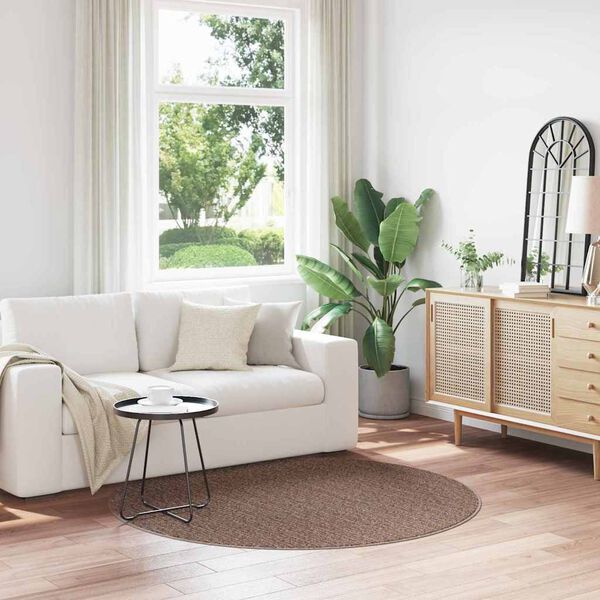 vidaXL Anti-glid Shaggy Matta Brun 160 x 160 cm PP