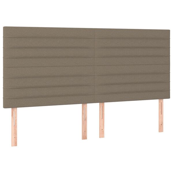 vidaXL S&auml;nggavel taupe 200x5x118/128 cm tyg