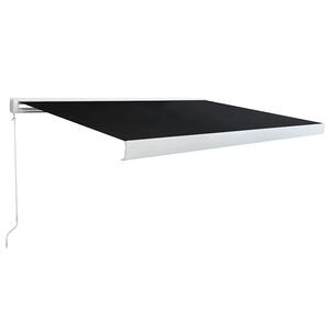 vidaXL Manuell markis med solcellsdriven LED-belysning 3,5 x 2,5 m