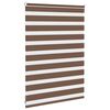 vidaXL Rullgardin zebra brun 100x100 cm tyg bredd 95,9 cm polyester