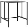 vidaXL Barbord svart 100x100x110 cm pulverlackerat st&aring;l