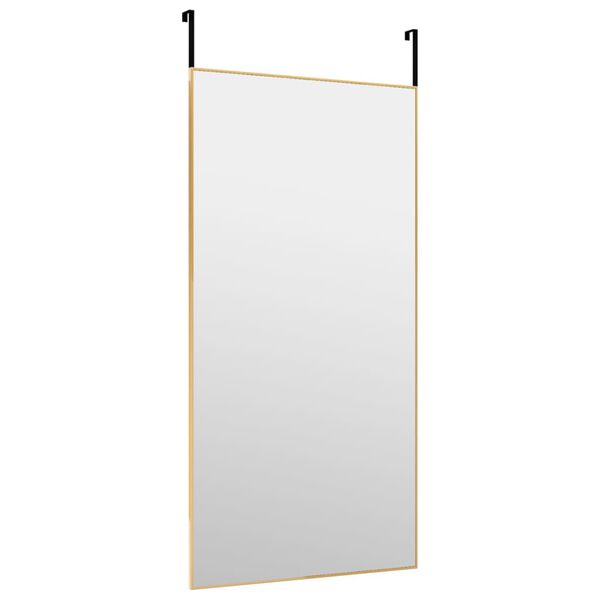 vidaXL Dörrspegel guld 50x100 cm glas och aluminium