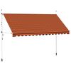 vidaXL Markis manuellt inf&auml;llbar 400 cm orange och brun