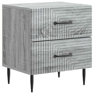 vidaXL Nattduksbord Gr&aring; sonoma-ek 43 x 34,5 x 47,5 cm Konstruerat tr&auml;