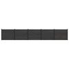 vidaXL St&auml;ngselpanel 5 pcs WPC och aluminium Svart