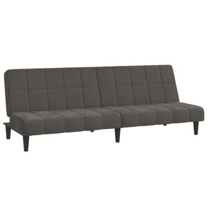 vidaXL B&auml;ddsoffa 2-sits m&ouml;rkgr&aring; sammet