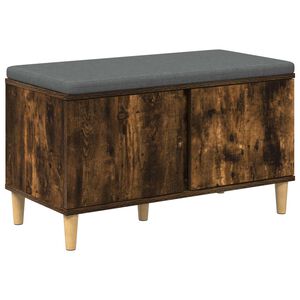 vidaXL Hallb&auml;nk R&ouml;kt Ek 80 x 38 x 46 cm Konstruerat Tr&auml; och Tyg