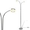 Golvlampa 2-armar justerbar med inbyggd LED 2 x 5 W