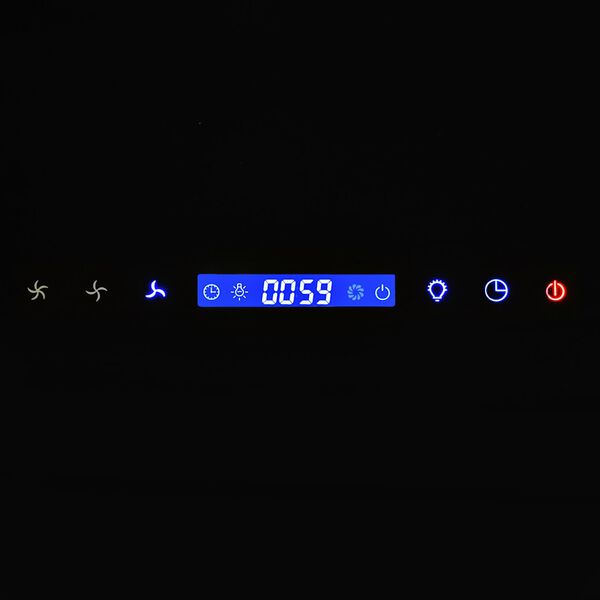 vidaXL Väggmonterad köksfläkt rostfritt stål 756 m³/h 60 cm svart