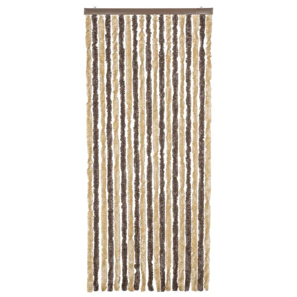 vidaXL Insektsgardin mörkbrun och beige 56x185 cm chenille