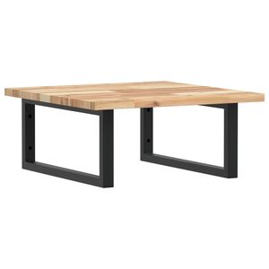 vidaXL V&auml;ggmonterad handfatshylla st&aring;l och massivt akaciatr&auml;