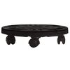 vidaXL Blomvagn med hjul diameter 30 cm svart 170 kg