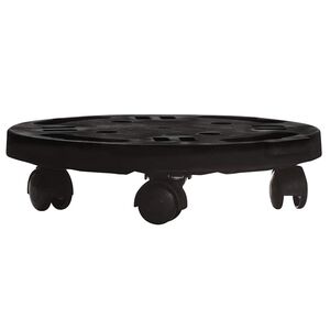 vidaXL Blomvagn med hjul diameter 30 cm svart 170 kg