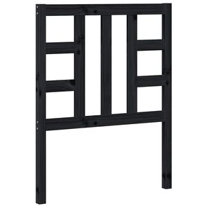 vidaXL S&auml;nggavel svart 81x4x100 cm massiv furu