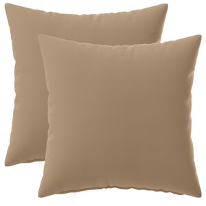vidaXL Kudd&ouml;verdrag 2 st HEERLEN Taupe 30 x 30 cm Polyester