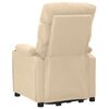 vidaXL Massagefåtölj med uppresningshjälp gräddvit tyg