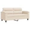 vidaXL 2-sitssoffa Beige 140 cm mikrofibertyg