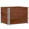 vidaXL Pallkragar 3 st brun 80x60 cm massivt furu