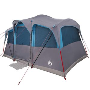 vidaXL Familjet&auml;lt Bl&aring; och gr&aring; 435 x 255 x 216 cm Polyester och St&aring;l