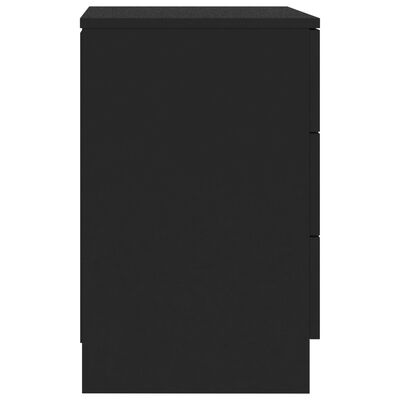 vidaXL Sängbord svart 38x35x56 cm konstruerat trä